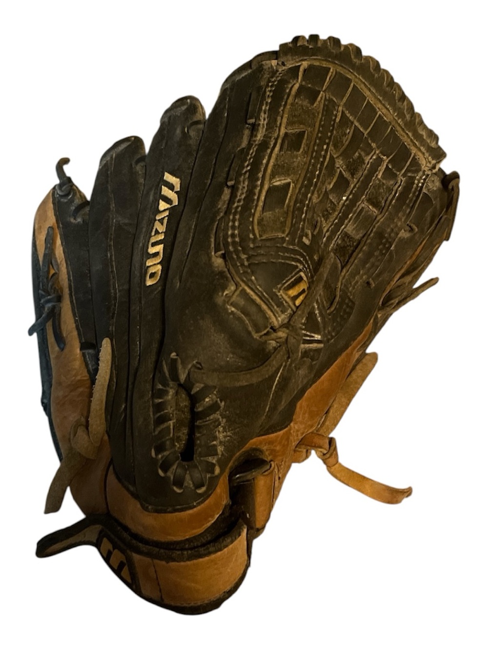 Mizuno Two-Tone Brown and Black Leather Baseball Glove